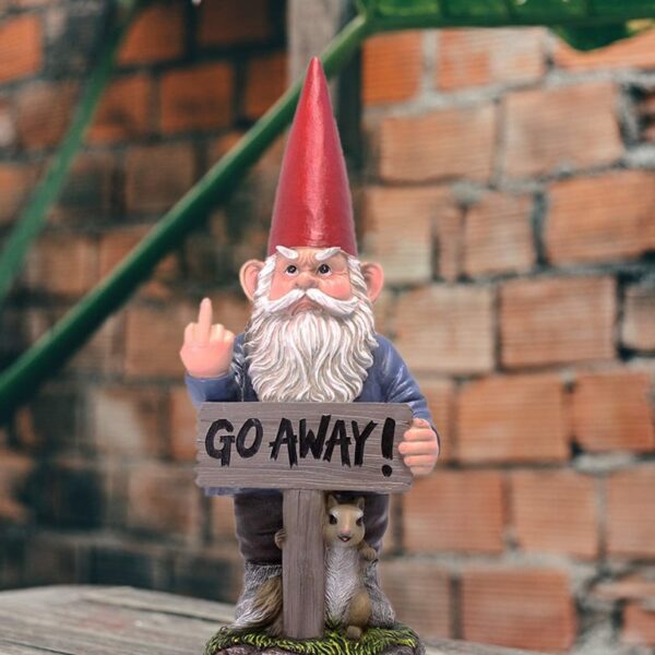 Gnome doigt d'honneur Go Away