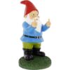 Gnometastic Statuette de nain de jardin avec doigt d'honneur