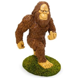 Bigfoot Statue de pelouse doigt d'honneur