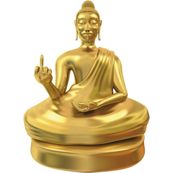 Statue de Bouddha avec Doigt d'honneur