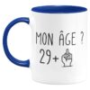 Tasse doigt d'honneur anniversaire bleu